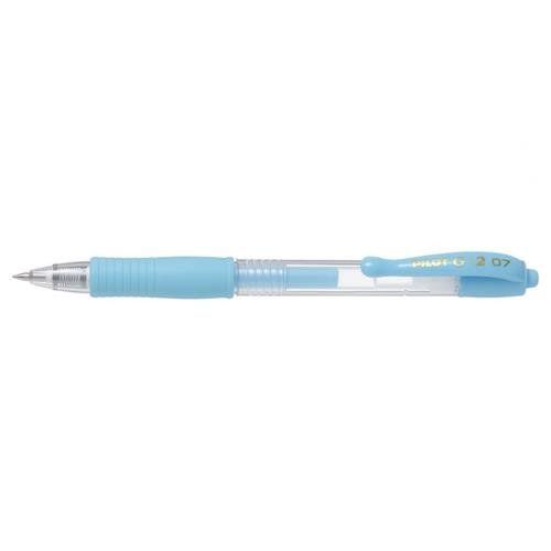 Pilot G-207 Retractable Gel Rollerball Pen 0.7Mm Tip 0.39Mm Line Pastel Blue (Pack 12) - 47101203 - Image 1
