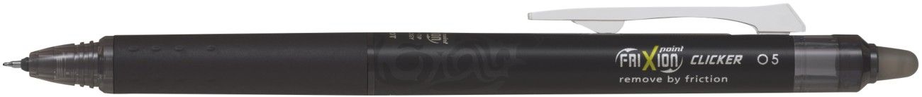 Pilot FriXion Synergy Point Clicker Erasable Retractable Gel Rollerball Pen 0.5mm Tip 0.25mm Line Black (Pack 12) - PNJ604409 - Image 1