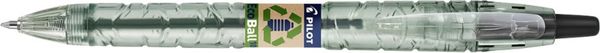 Pilot Ecoball Recycled Retractable Ballpoint Pen 1.0mm Tip 0.27mm Line Black (Pack 10) 4902505621581