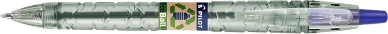 Pilot Ecoball Recycled Retractable Ballpoint Pen 1.0mm Tip 0.27mm Line Blue (Pack 10) 4902505621598 - Image 1