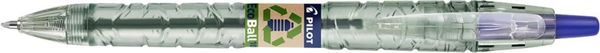 Pilot Ecoball Recycled Retractable Ballpoint Pen 1.0mm Tip 0.27mm Line Blue (Pack 10) 4902505621598