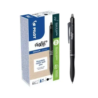 Pilot FriXion Ball+ Erasable Pen Black (Pack 10) - PUJ669699 - Thumbnail 2