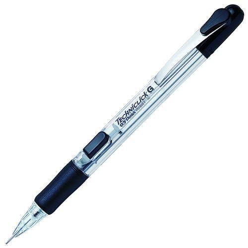 Pentel Techniclick Mechanical Pencil HB 0.5mm Lead Black/Transparent Barrel (Pack 12) - PD305T-A - Image 1