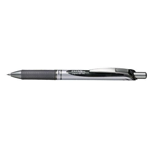 Pentel Energel XM Klick Clip-on retractable pen Black 12 pc(s) - Image 1
