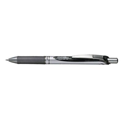 Pentel Energel XM Klick Clip-on retractable pen Black 12 pc(s)