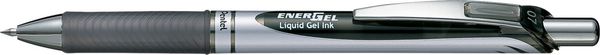 Pentel Energel XM Klick Clip-on retractable pen Black 12 pc(s)