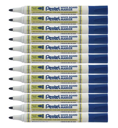 Pentel MW85 marker 12 pc(s) Bullet tip Blue