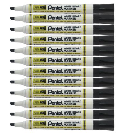 Pentel MW86 marker 12 pc(s) Chisel tip Black