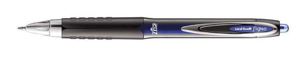 Uni-Ball Signo UMN-207. Construction type: Clip-on retractable pen Product colour: Black Blue Metallic Writing colours: Blue. Length: 142.1 mm Weight: 13.542 g. Quantity per pack: 12 pc(s) - Image 1