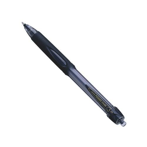 Uni-Ball Sn-220 Power Tank Broad Retractable Ballpoint Pens Black (Pack 12) - 768184000 - Image 1