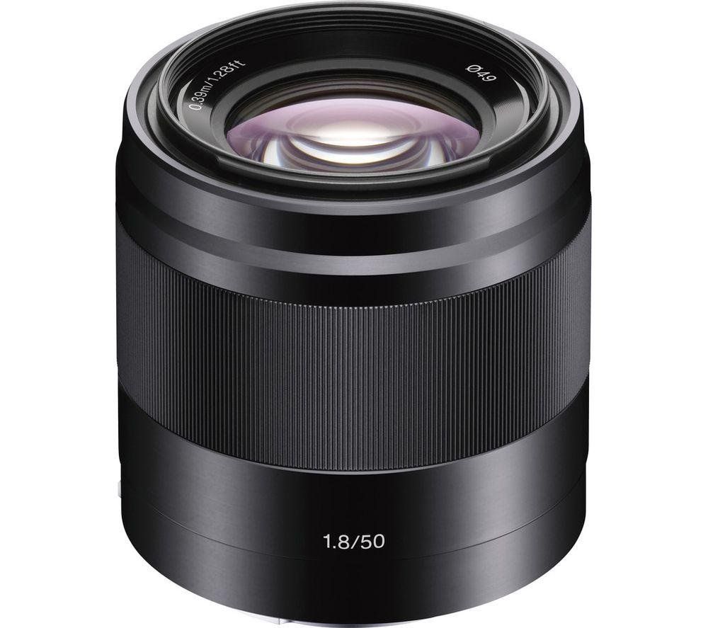 SONY E 50 mm f/1.8 OSS Standard Prime Lens - Black, Silver/Grey - Image 1