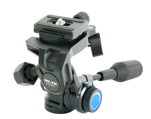 Slik 6256455 tripod head Black Aluminium 1/4 3/8" - Thumbnail 2