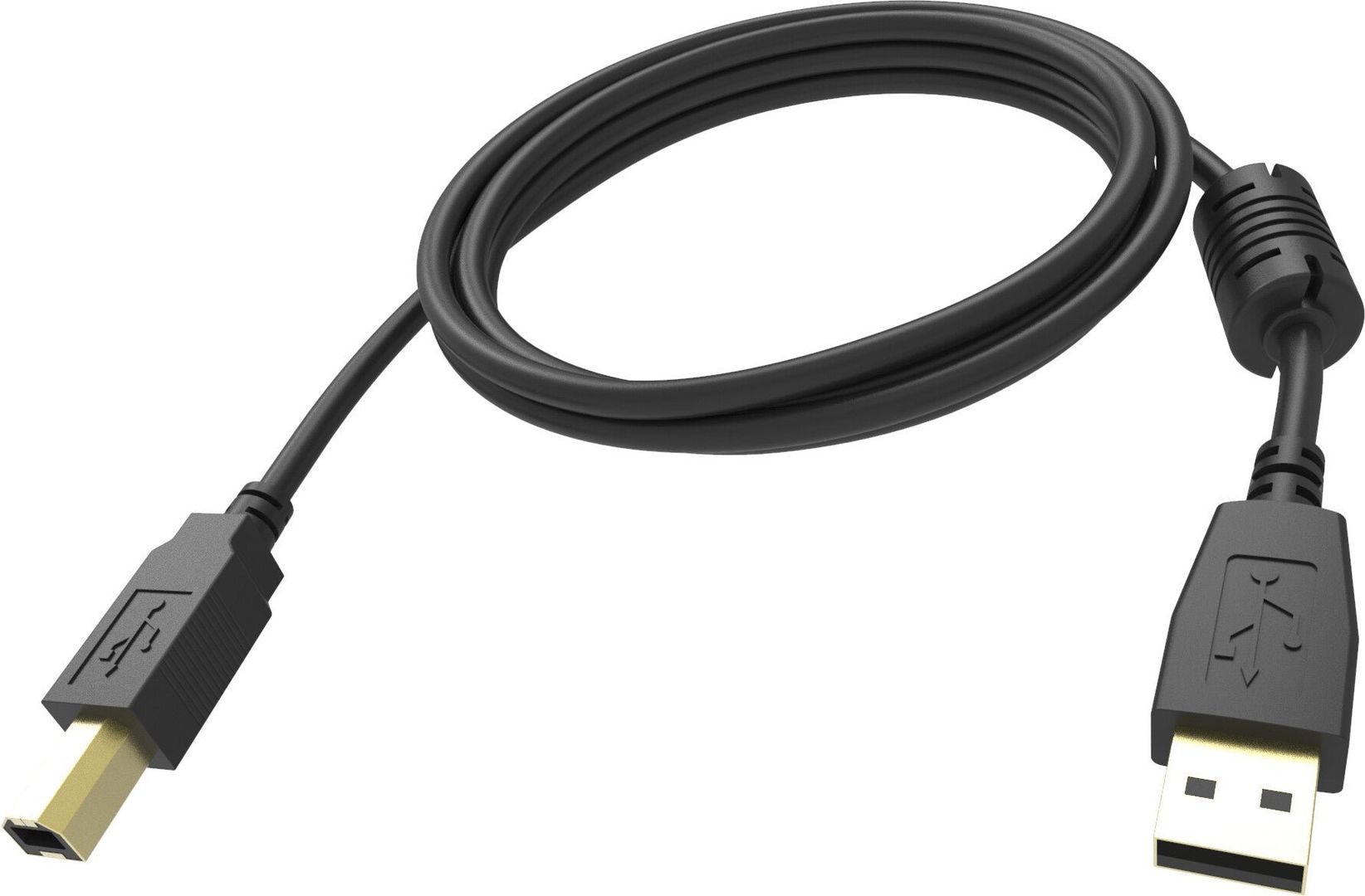 Vision TC 3MUSB/BL USB cable USB 2.0 3 m USB A USB B Black - Image 1