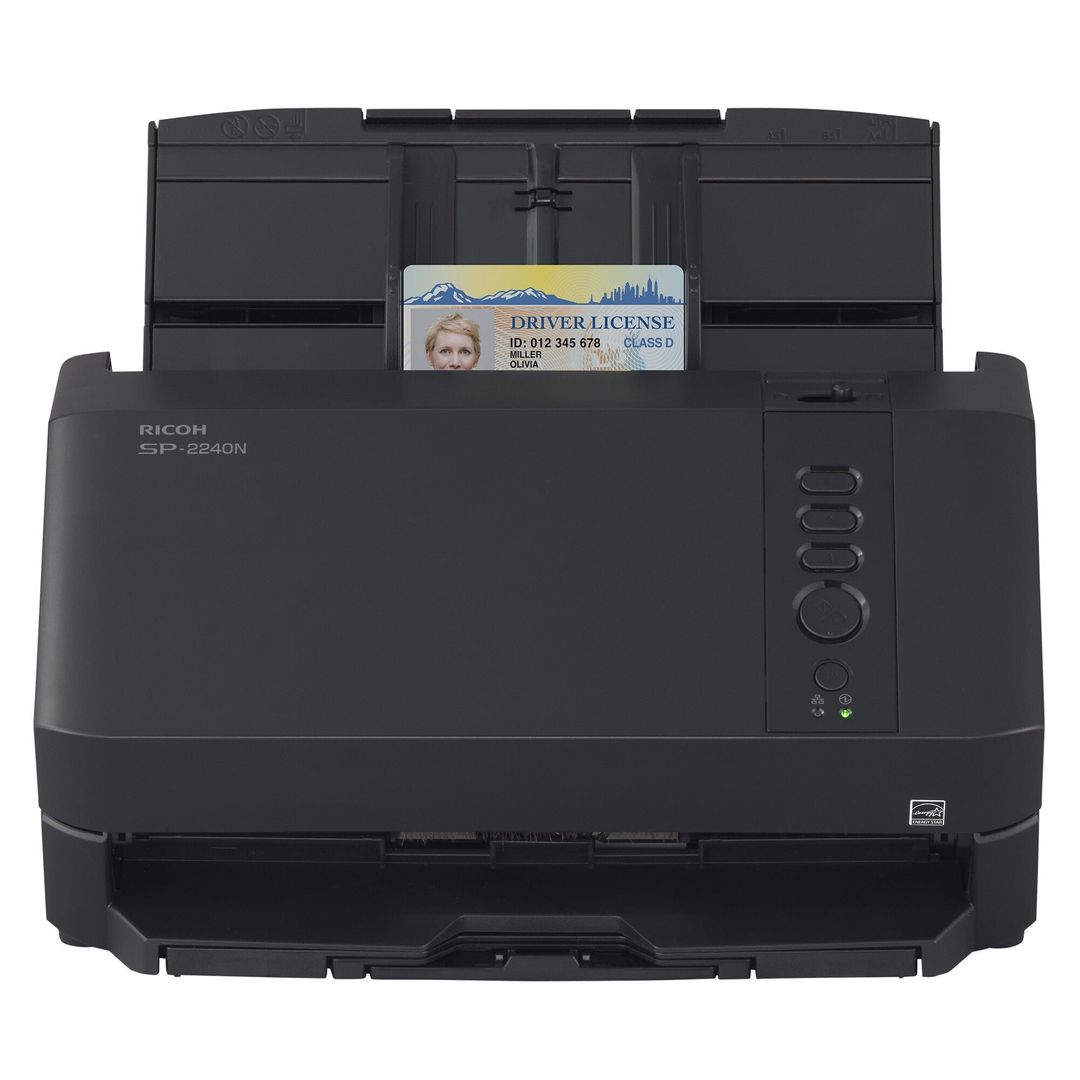 Ricoh SP-2240N - Document scanner - Dual CIS - Duplex - 216 x 360 mm - 600 dpi x 600 dpi - up to 40 ppm (mono) / up to 40 ppm (colour) - ADF (80 sheets) - up to 6000 scans per day - Gigabit LAN USB 3.2 Gen 1x1 - Image 1