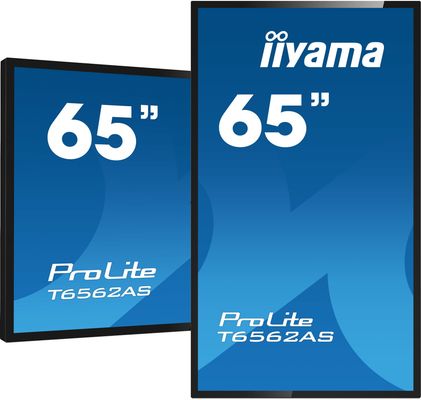 iiyama T6562AS-B1 computer monitor 163.8 cm (64.5") 3840 x 2160 pixels 4K Ultra HD LED Touchscreen Black