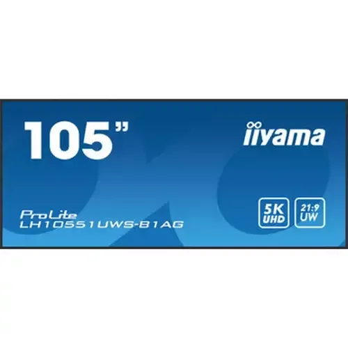iiyama LH10551UWS-B1AG Signage Display Digital signage flat panel 2.66 m (104.7") LED 500 cd/m UltraWide 5K HD Black 24/7 - Image 1