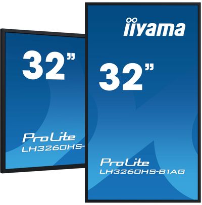 iiyama LH3260HS-B1AG Signage Display Digital A-board 80 cm (31.5") LED Wi-Fi 500 cd/m Full HD Black Built-in processor Android 11 24/7