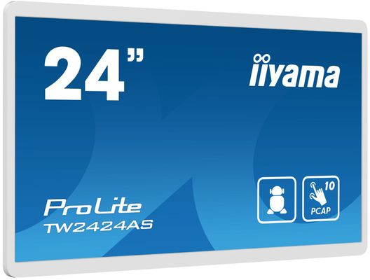 iiyama TW2424AS-W1 Signage Display Digital signage flat panel 60.5 cm (23.8") Wi-Fi 250 cd/m 4K Ultra HD Black Touchscreen Built-in processor Android 24/7