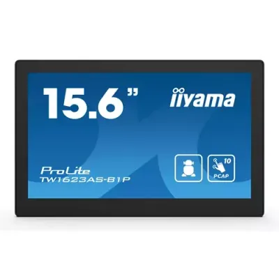 iiyama TW1623AS-B1P computer monitor 39.6 cm (15.6") 1920 x 1080 pixels Double Full HD Touchscreen Black