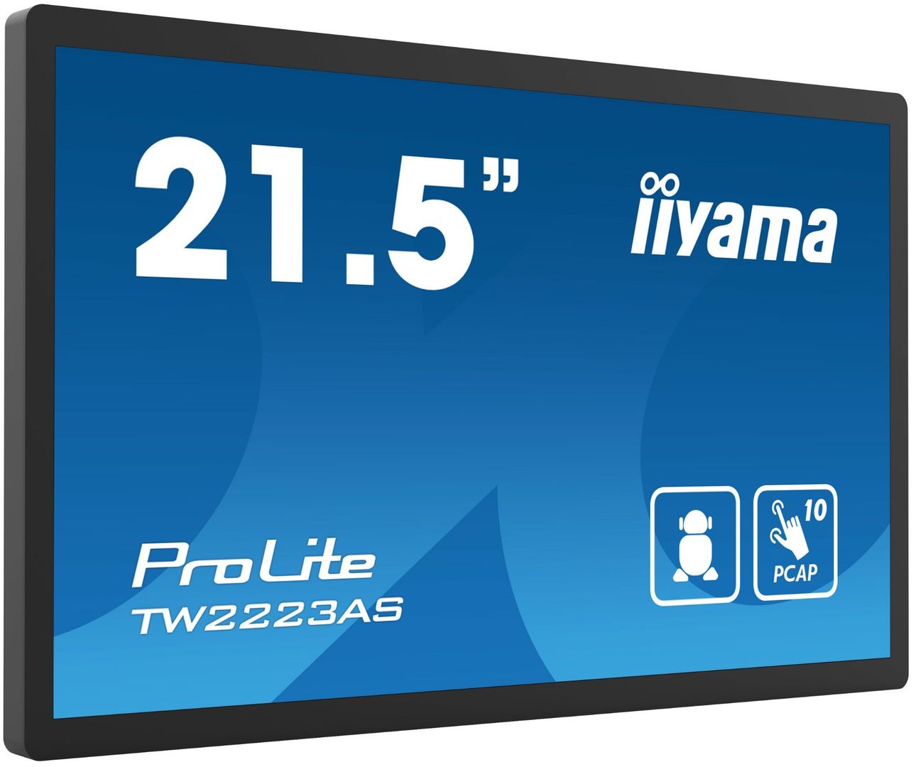 iiyama TW2223AS-B2 Signage Display Interactive flat panel 54.6 cm (21.5") Wi-Fi 345 cd/m Full HD Black Touchscreen Built-in processor Android 24/7 - Image 1
