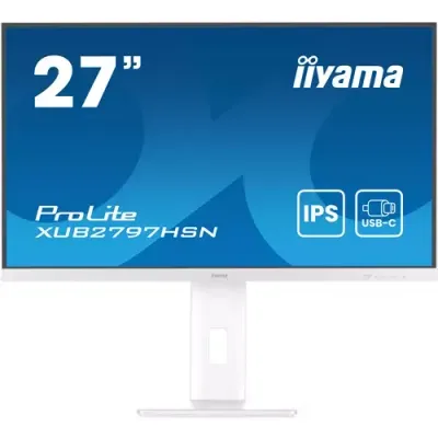iiyama ProLite XUB2797HSN-W2 computer monitor 68.6 cm (27") 1920 x 1080 pixels Full HD LED White - Thumbnail 2
