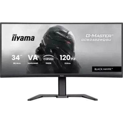 iiyama GCB3482WQSU-B1 computer monitor 86.4 cm (34") 3440 x 1440 pixels UltraWide Quad HD LED Black