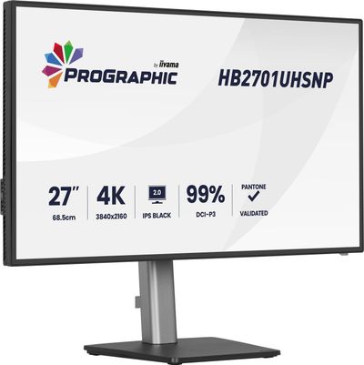 iiyama PROGRAPHIC HB2701UHSNP-B1 computer monitor 68.6 cm (27") 3840 x 2160 pixels 4K Ultra HD LCD Black - Thumbnail 2