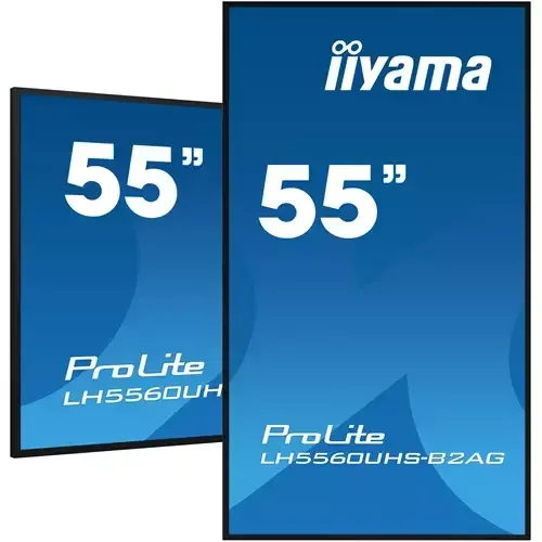 iiyama LH5560UHS-B2AG Signage Display Digital A-board 138.7 cm (54.6") LED Wi-Fi 500 cd/m 4K Ultra HD Black Built-in processor Android 11 24/7 - Image 1