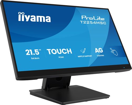 iiyama T2254MSC-B2AG computer monitor 54.6 cm (21.5") 1920 x 1080 pixels Full HD LED Touchscreen Black - Thumbnail 2