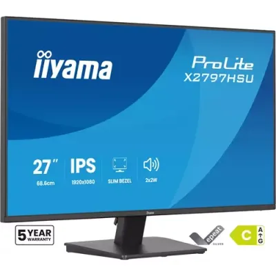 iiyama ProLite X2797HSU-B1 computer monitor 68.6 cm (27") 1920 x 1080 pixels Full HD LED Black - Thumbnail 2
