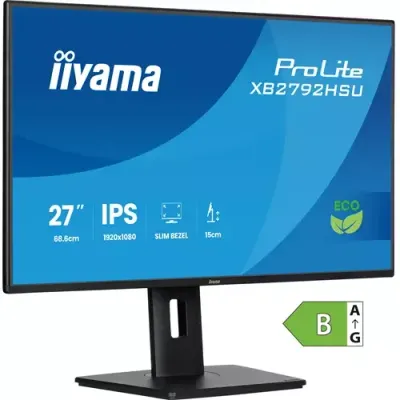 iiyama ProLite XB2792HSU-B1 computer monitor 68.6 cm (27") 1920 x 1080 pixels Full HD LED Black - Thumbnail 2