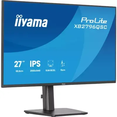 iiyama ProLite XB2796QSC-B1 computer monitor 68.6 cm (27") 2560 x 1440 pixels Quad HD LED Black - Thumbnail 2