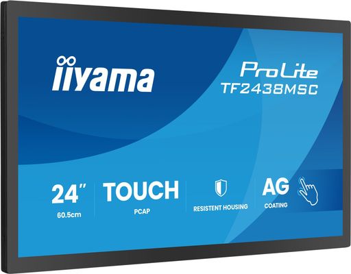 iiyama TF2438MSC-B2 60.5 cm (23.8") 1920 x 1080 pixels LCD IPS 525 cd/m Projected capacitive system - Thumbnail 2
