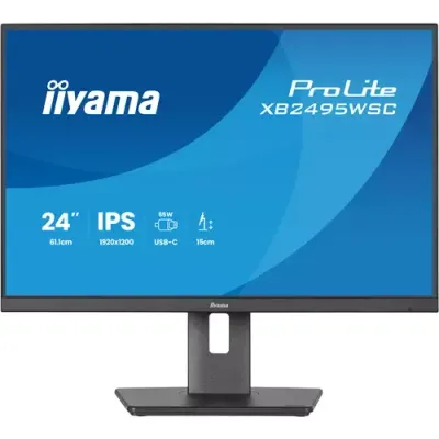 iiyama ProLite XB2495WSC-B1 computer monitor 61.2 cm (24.1") 1920 x 1200 pixels WUXGA LED Black - Thumbnail 2