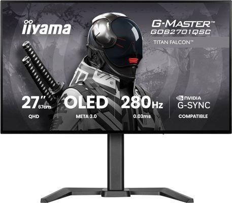 iiyama G-MASTER GOB2701QSC-B1 computer monitor 68.6 cm (27") 2560 x 1440 pixels 2K Ultra HD OLED Black