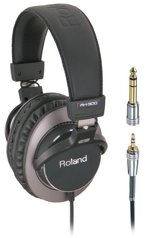 Roland RH-300 headphones/headset Wired Head-band Music Black Brown - Image 1
