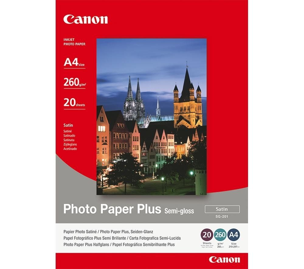 Canon SG-201 Semi-Gloss Photo Paper Plus A4 - 20 Sheets - Image 1