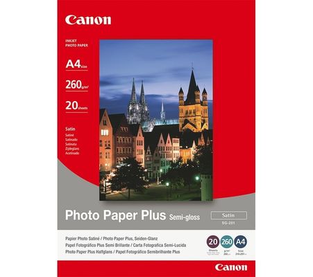 Canon SG-201 Semi-Gloss Photo Paper Plus A4 - 20 Sheets