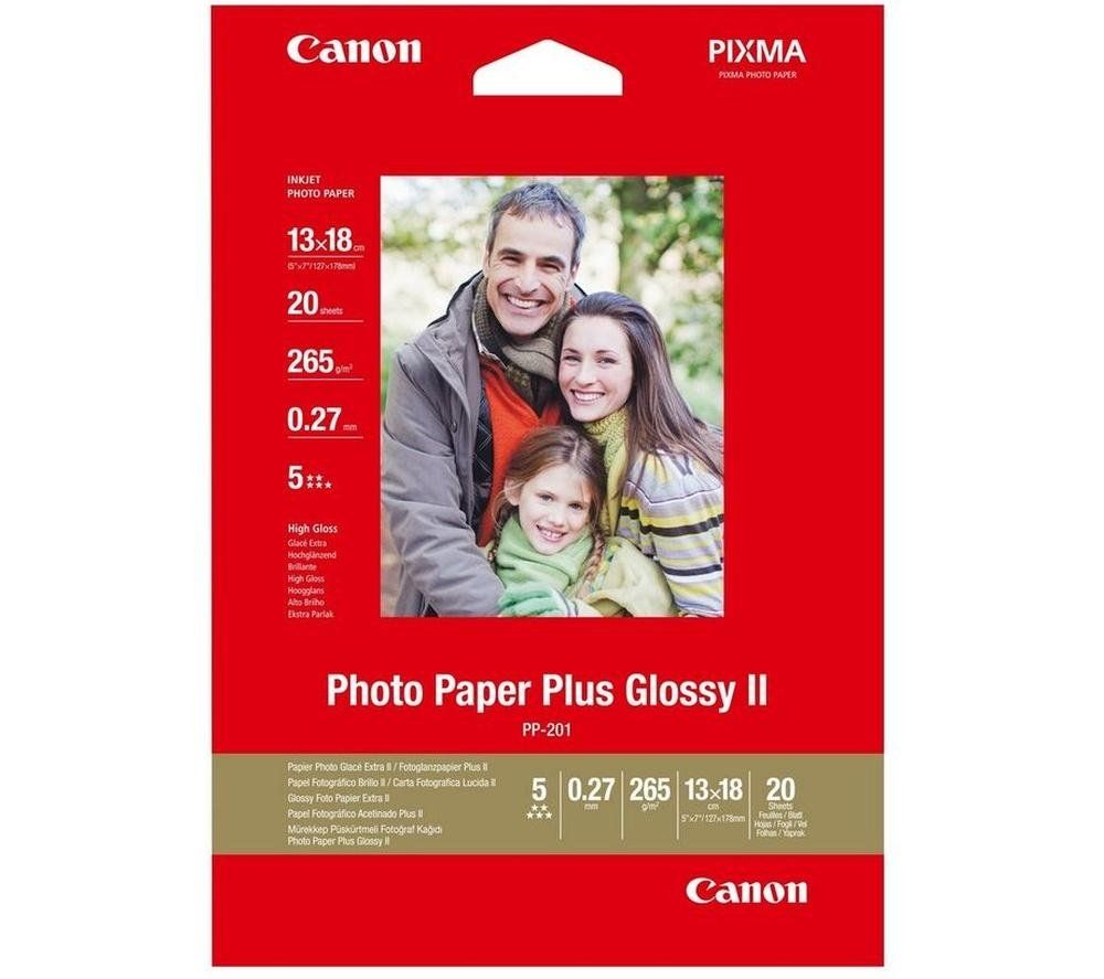 Canon PP-201. Product colour: White Finish type: High-gloss Media weight: 260 g/m. Paper dimensions: 5 x 7 - Image 1