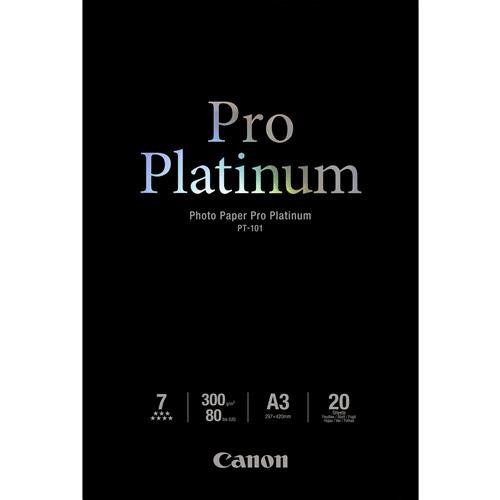 Canon PT-101 Pro Platinum Photo Paper A3 - 20 Sheets - Image 1