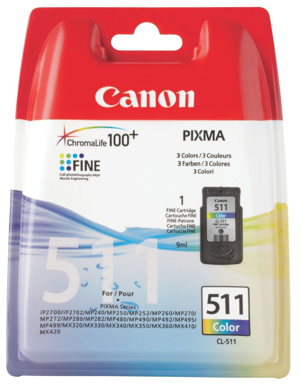 Canon CL-511 C/M/Y Colour Ink Cartridge - Image 1