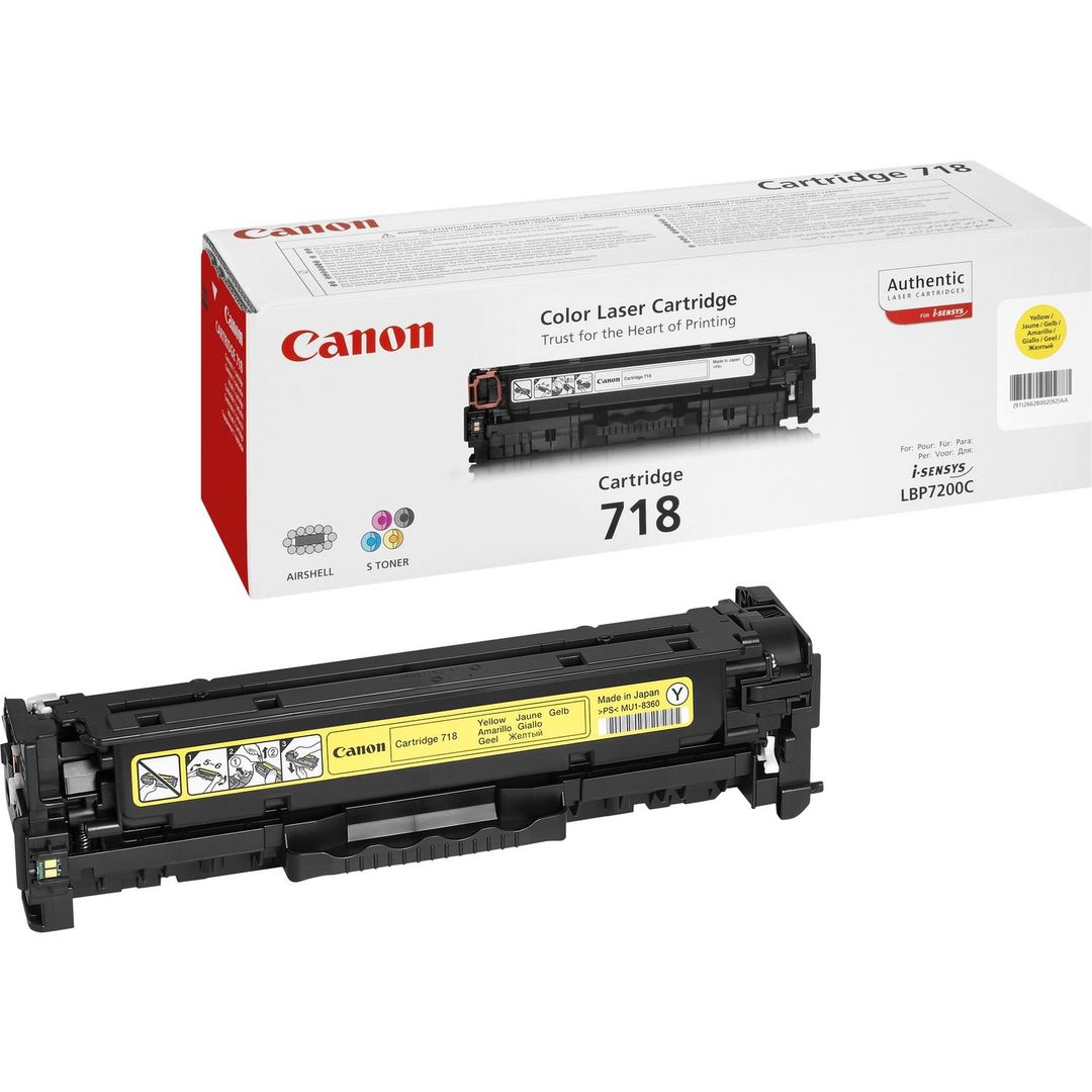 Canon CRG-718 Y toner cartridge 1 pc(s) Original Yellow - Image 1