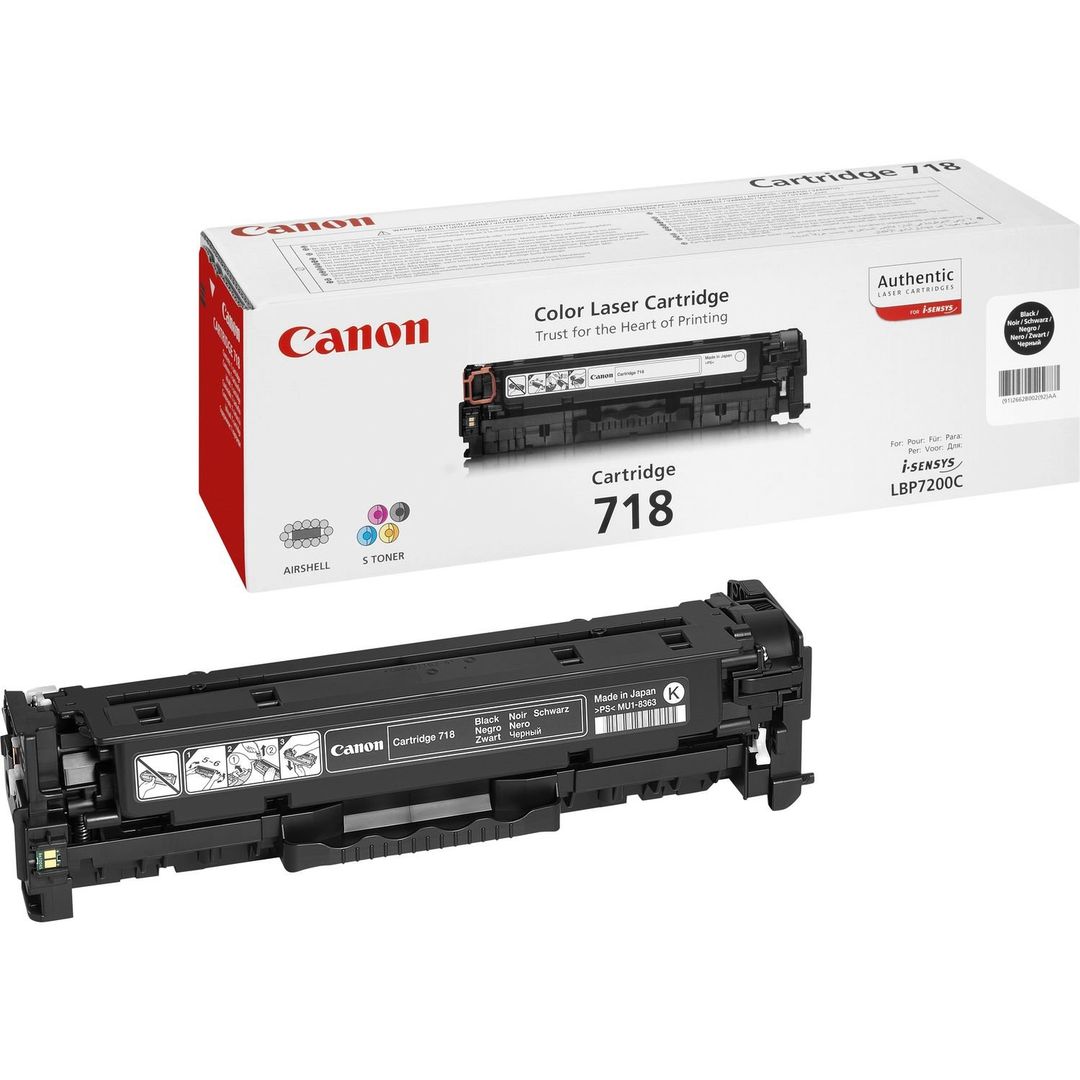 Canon CRG-718 Bk toner cartridge 1 pc(s) Original Black - Image 1