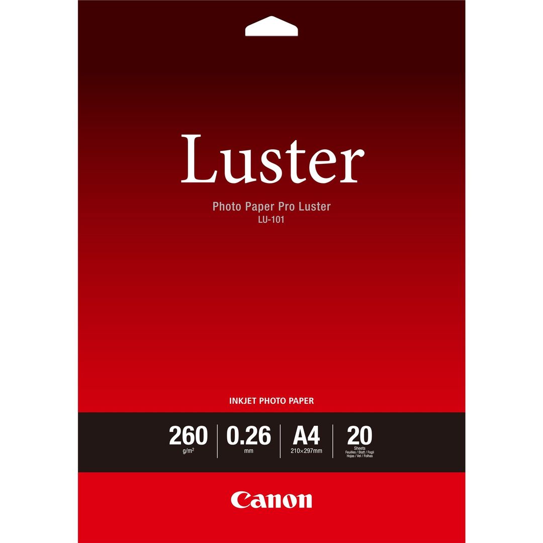 Canon LU-101 Luster Photo Paper Pro A4 - 20 Sheets - Image 1