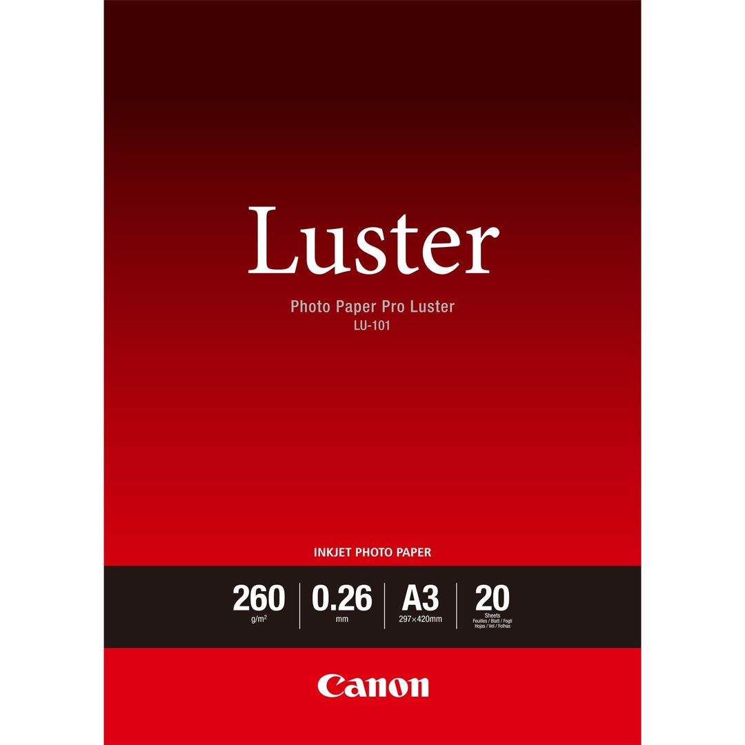 Canon LU-101 Luster Photo Paper Pro A3 - 20 Sheets - Image 1