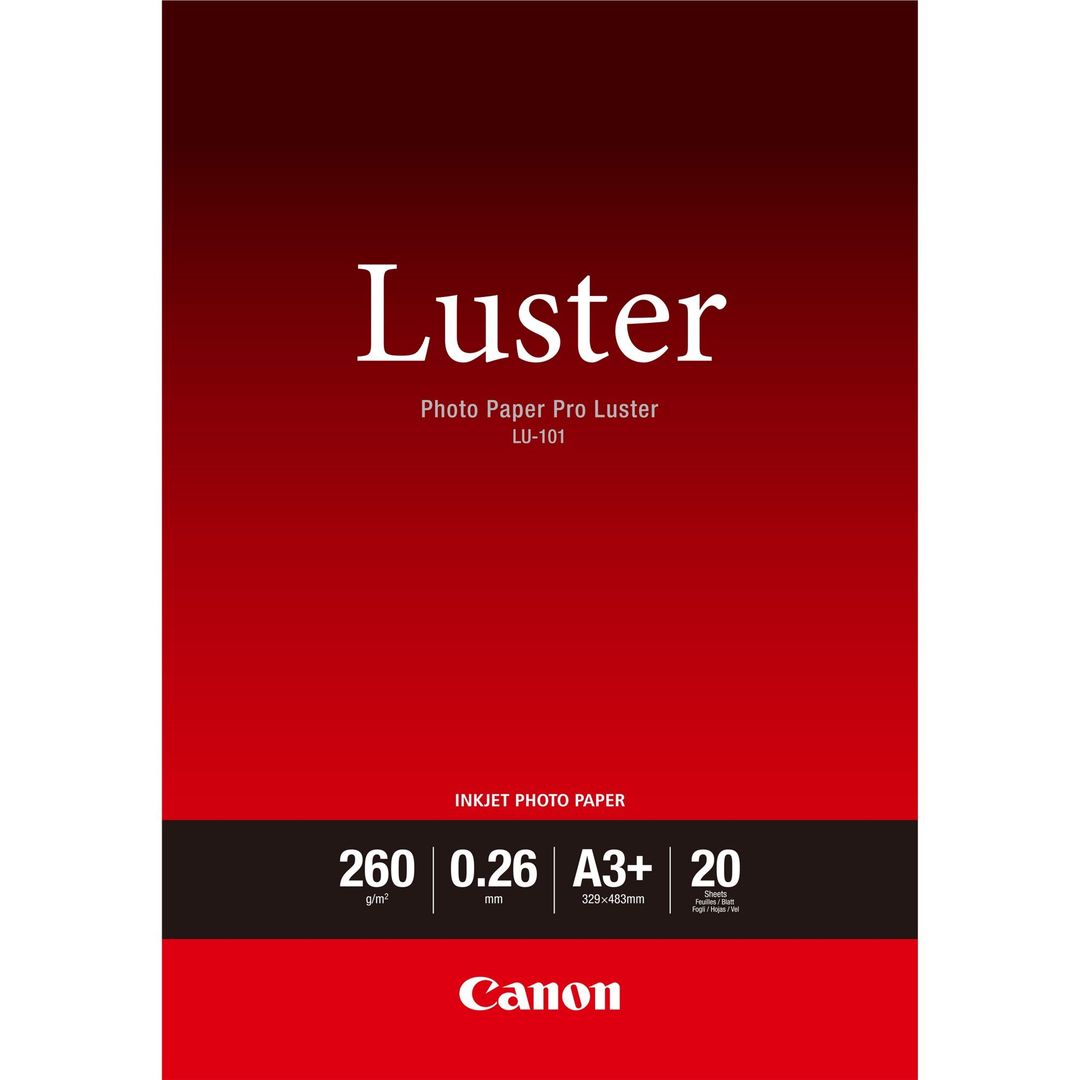 Canon LU-101 Luster Photo Paper Pro A3 Plus - 20 Sheets - Image 1