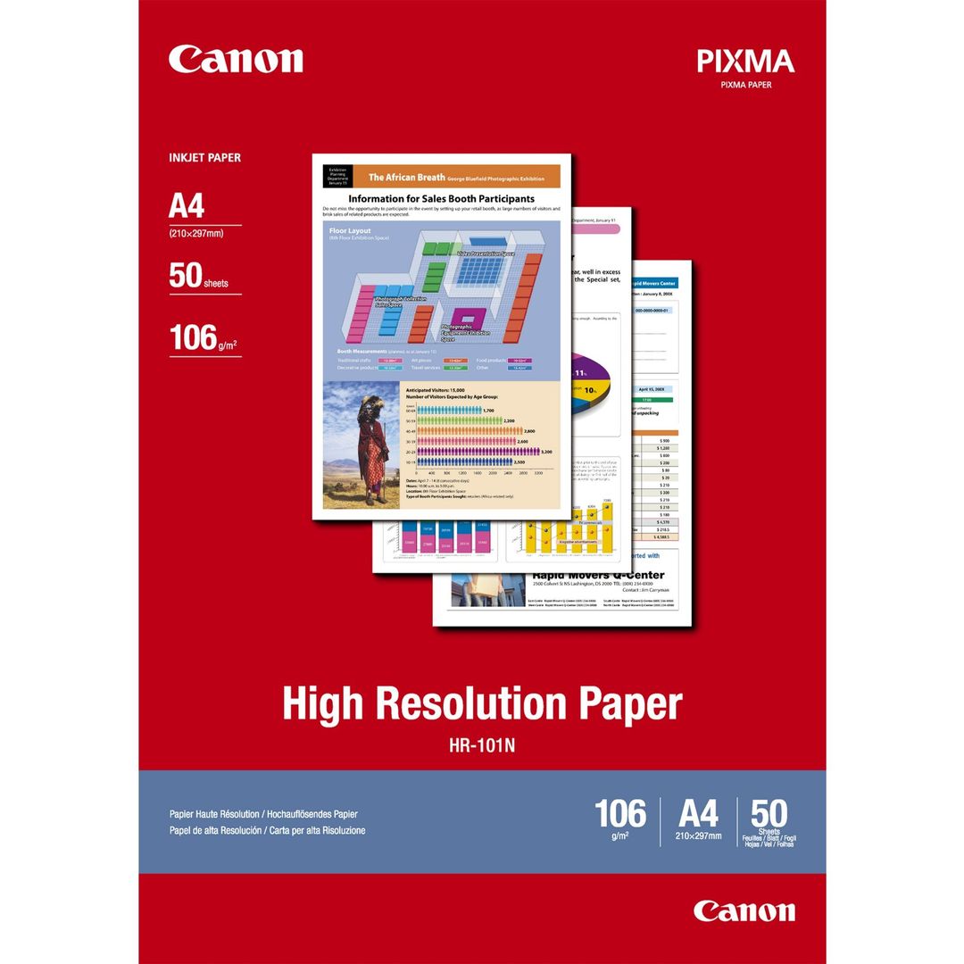 Canon A4 HIGH RESOLUTION PAPER 1033A002 printing paper Matte White - Image 1