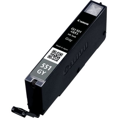 Canon CLI-551GY Grey Ink Cartridge. Colour ink type: Pigment-based ink Cartridge capacity: Standard Yield Colour ink page yield: 125 pages Printing colours: Grey Quantity per pack: 1 pc(s)