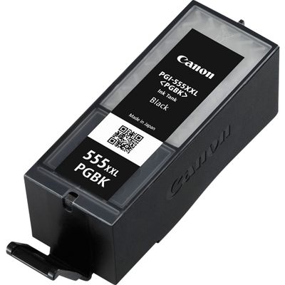 Canon PGI-555PGBK XXL High Yield Pigment Black Ink Cartridge. Cartridge capacity: Extra (Super) High Yield Black ink type: Pigment-based ink Printing colours: Black Quantity per pack: 1 pc(s) Black ink page yield: 1000 pages
