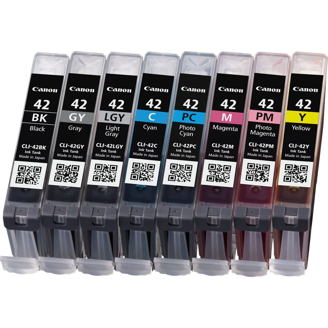 Canon 6384B010/CLI-42 Ink cartridge multi pack Bk.C.M.Y.LC.LM. GY.LGY - Image 1